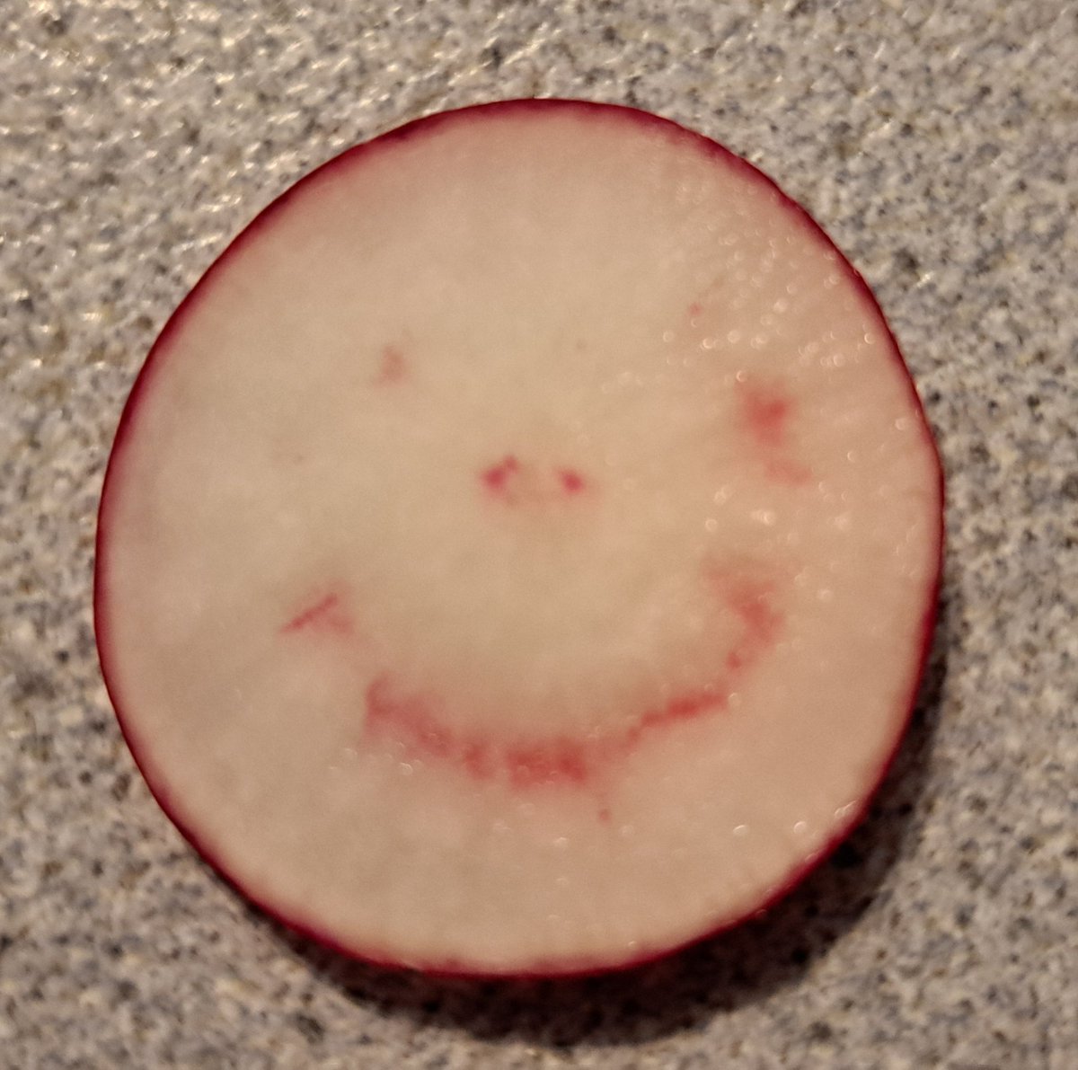 Feel a little guilty eating such a friendly radish.
