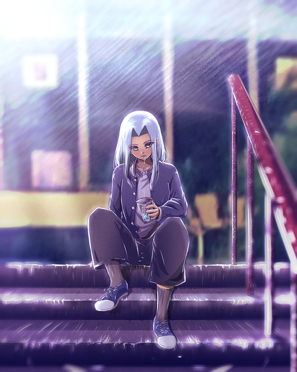 CherHyuga's tweet image. CherNouma character in modern setting, featuring Nouma. I feel like she pretty much is the type that loves dark colored and baggy outfits😌

#SouthernAfricaArts #scriptsandbars @kaymediaafrica