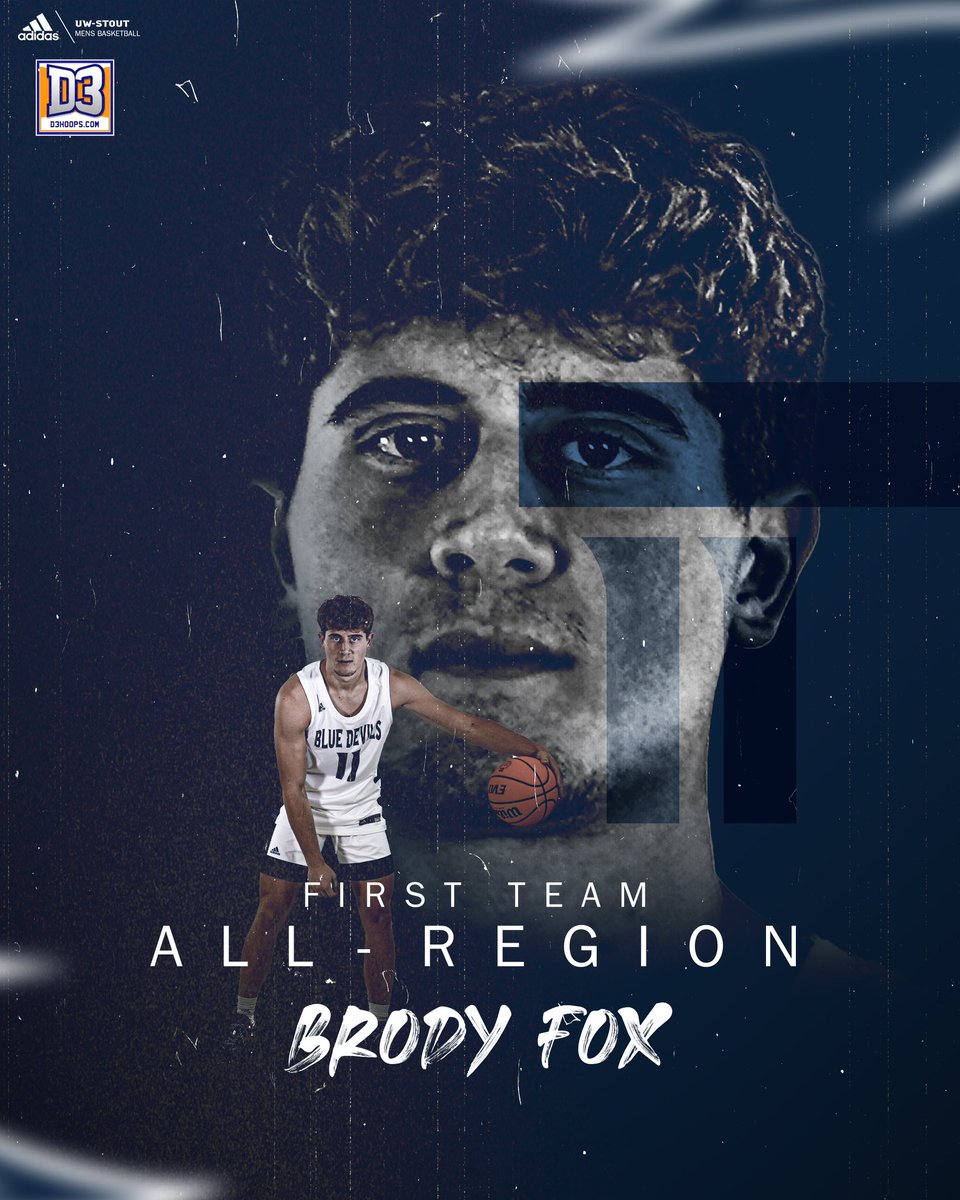 Special congrats to our guy <a href="/brody_fox2/">Brody Fox</a> for being selected as 1st Team All Region by D3hoops.com!
#BleedBlue #Galvanize