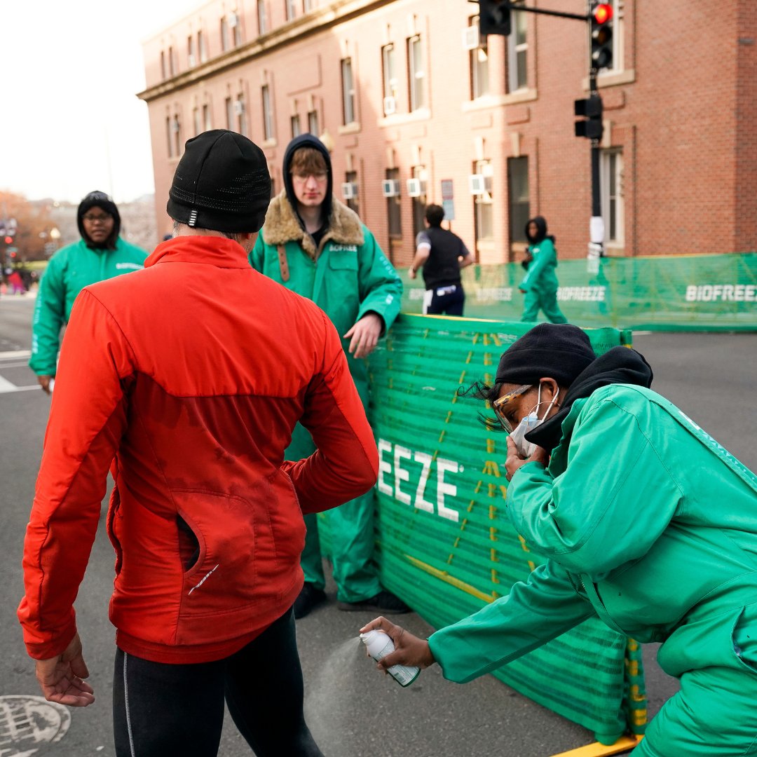 The @Biofreeze Pain Relief Zone is at mile 9.9 for St. Jude #RnRDC! The Cooling Crew will be armed with Biofreeze spray to #CoolThePain. Um, Yes!!!! Use as directed.