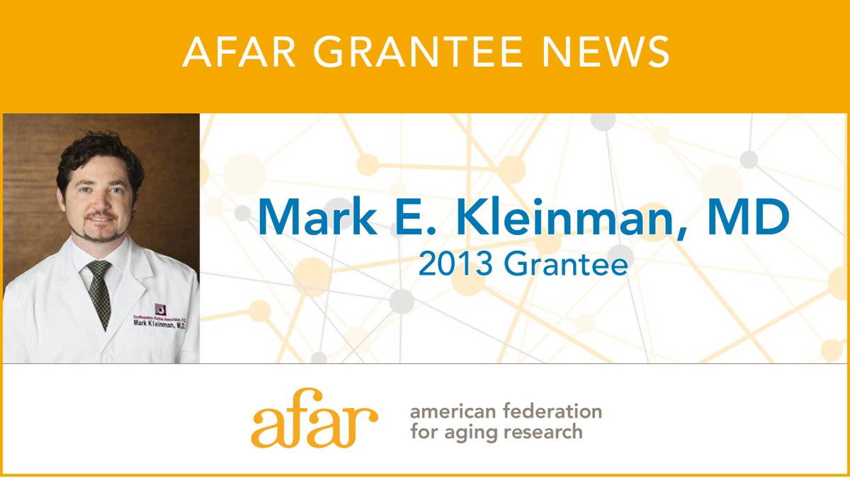 New #research by AFAR 2013 Grantee Michael Kleinman, MD, of The East Tennessee State University James H. Quillen College of Medicine on histone dynamics, cellular senescence, & #aging recently published in @AgingCell. Read more here: ow.ly/eJYN50QRm3G