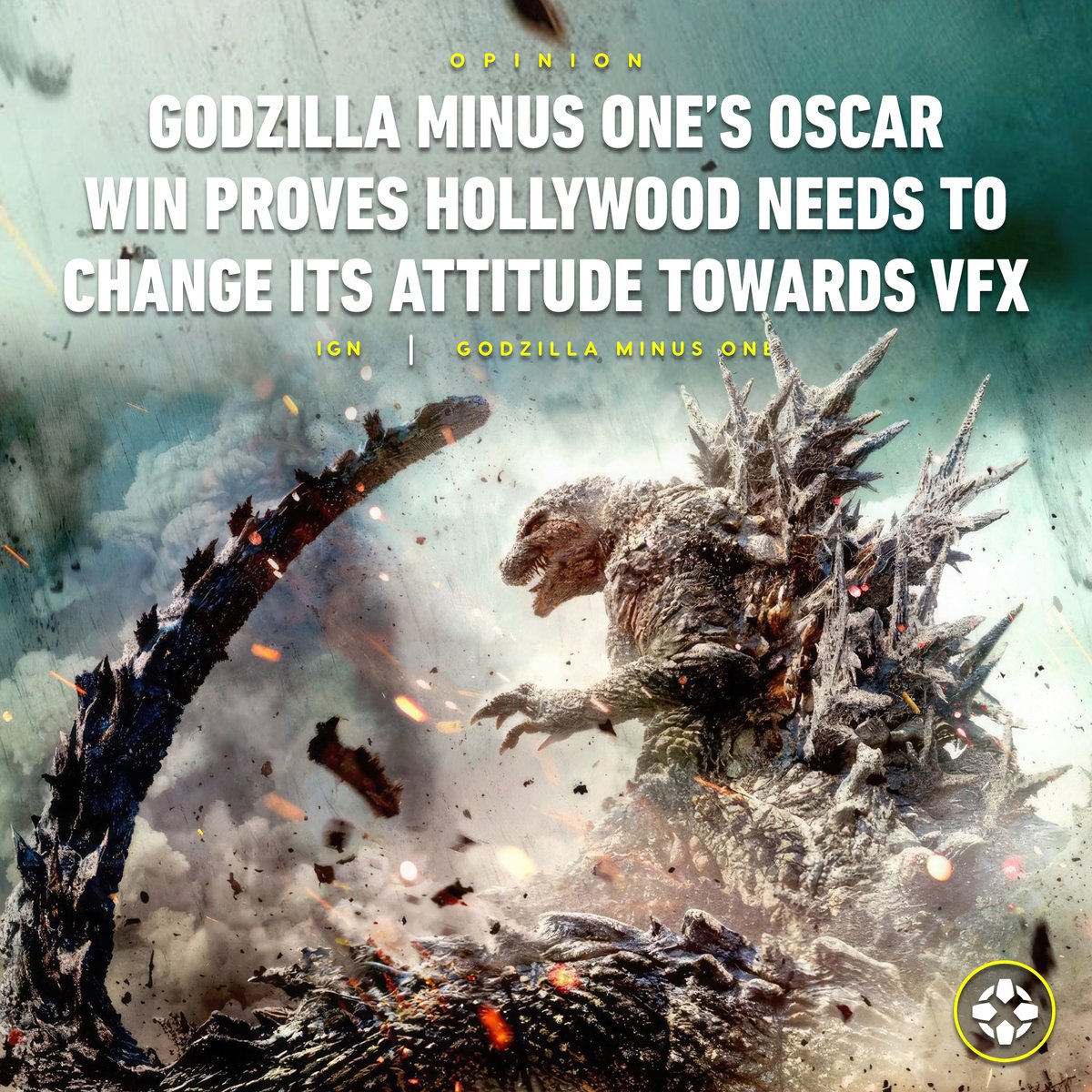 Godzilla Minus One's Oscar win, a historic first for the franchise, proves that care, craft, and appreciation of the artform can result in the best visual effects of the year. bit.ly/3wOK7pg