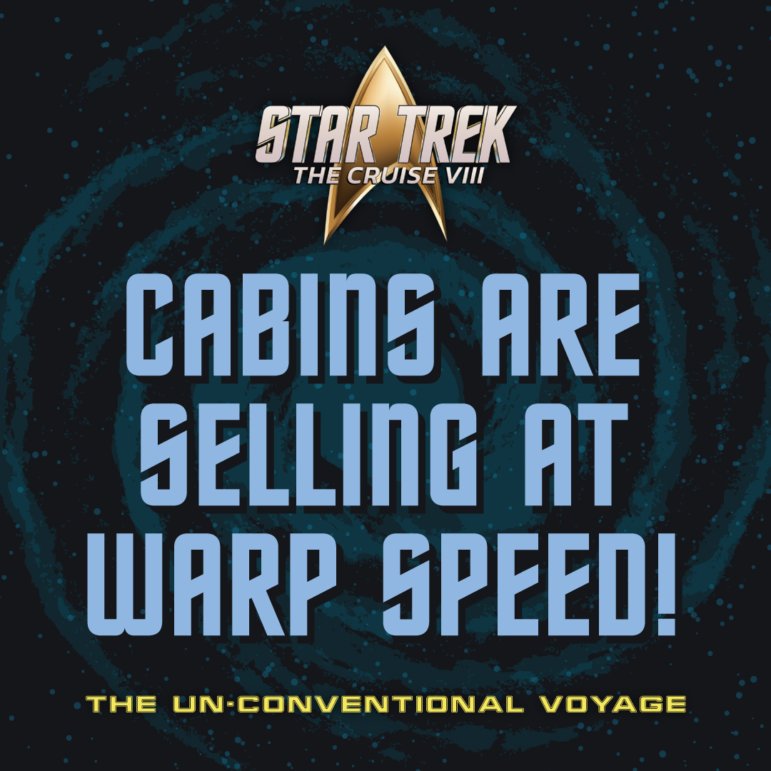We are so excited that so many of you are joining us in 2025! If you are still considering joining Star Trek: The Cruise VIII, now is the time to book your cabin. Cabins are selling at warp speed! #startrekcruise
