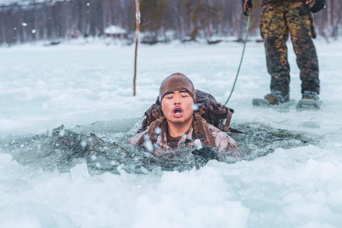 Breaking the Ice 💦 Marines with @2dMarDiv prepare for Exercise Nordic Response 24, a NATO training event held every two years in coordination with the U.S. Marine Corps and allied nations. 📷 by Cpl Christopher Hernandez