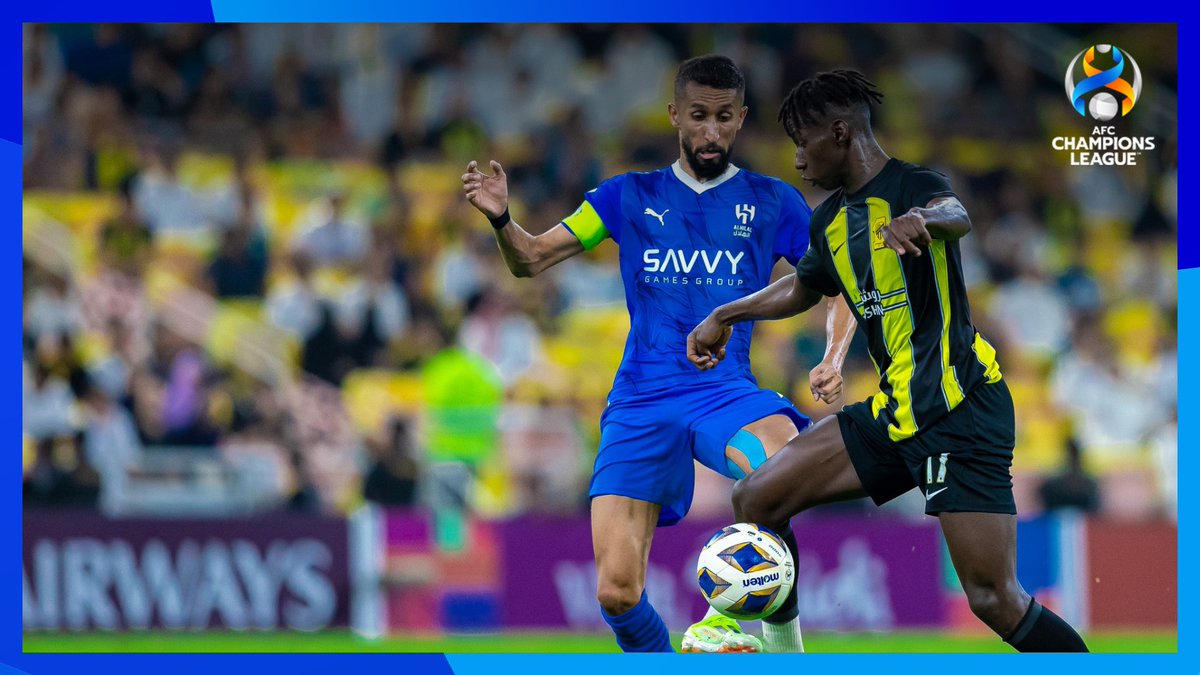 TheAFCCL's tweet photo. ⏰ FT | 🇸🇦 Al Ittihad 0️⃣-2️⃣ Al Hilal 🇸🇦 (0-4 on agg)
Despite a valiant performance from the home side, Al Hilal secure another 2-0 victory to qualify for the Semi-Finals ✅
#ACL | #ITHvHIL https://t.co/rIlUmOd6oN