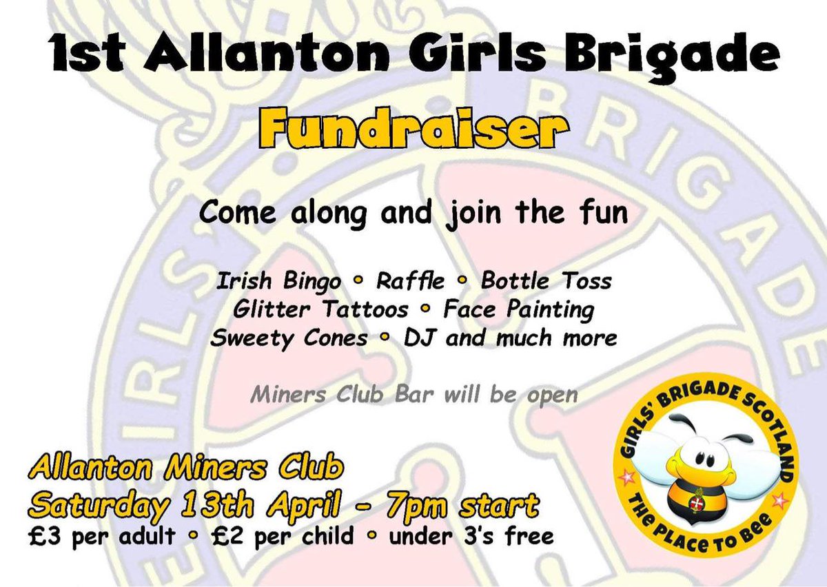 Our 2 brigaders have organised a fundraising night for us on the 13th of April! They have worked so hard its set to be a amazing night! 

Tickets will be on sale as of Tuesday please.

They are also looking for raffle prizes also if anyone has anything please let us know