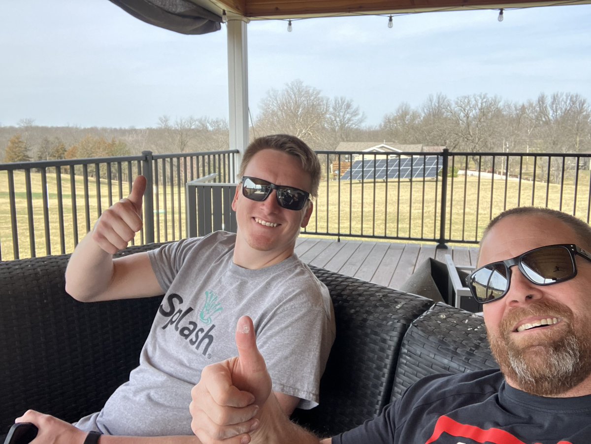 JoshSnook21's tweet photo. First stop @b_schooley a beautiful house in the country with a massive deck on the back with a beautiful view-also a huge Morton building for all your storage needs- https://t.co/bSff9yLvwC