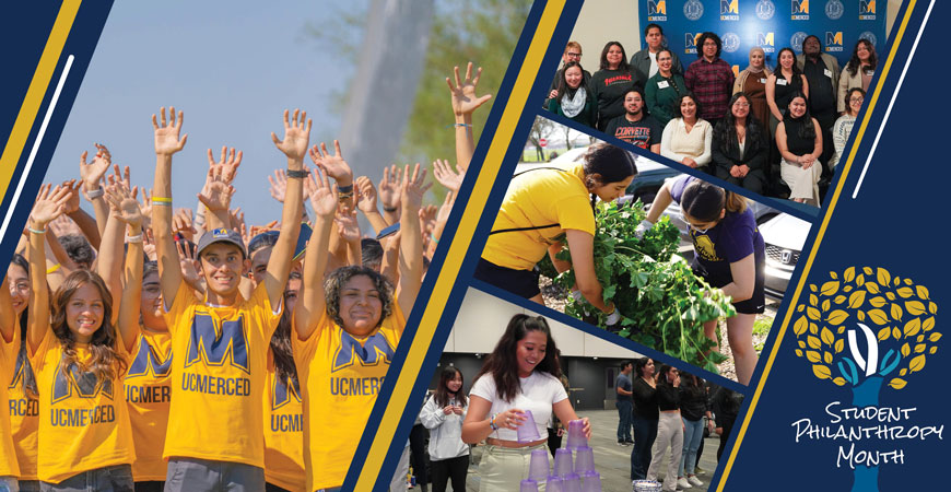 UCMSAA's tweet photo. For the third year, we've partnered with @UCMercedAlumni to host Student Philanthropy Month at @ucmerced - a monthlong initiative that highlights philanthropy through the lens of leading, serving, giving, and gratitude! https://t.co/3aUZreJFaK https://t.co/kmDVYzojN5
