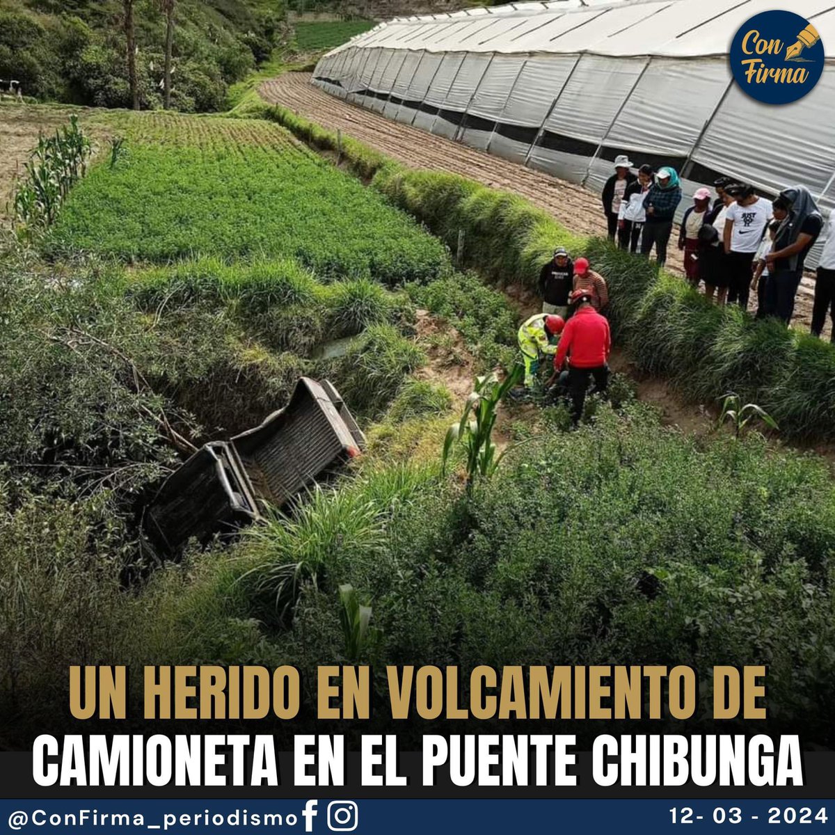 Mediante una llamada al #ECU911, se informó de un siniestro de tránsito en el puente Chibunga, vía a Macas.
De forma preliminar se informó de un vehículo volcado con personas heridas.
El #ECU911 coordinó la asistencia de una ambulancia de los <a href="/bomberos/">bomberos</a> y <a href="/PoliciaEcuador/">Policía Ecuador</a>