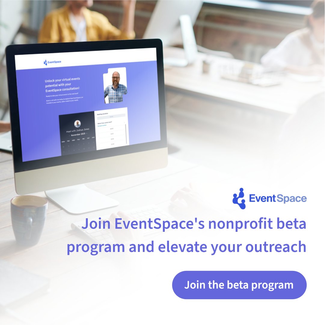 Unlock the full potential of your #Nonprofits events! ✨ Join the EventSpace #NonprofitsBetaProgram and experience cutting-edge tools to streamline event management, boost engagement, and amplify your impact. 🚀 Sign up now and revolutionize your events: hubs.li/Q02k20rL0