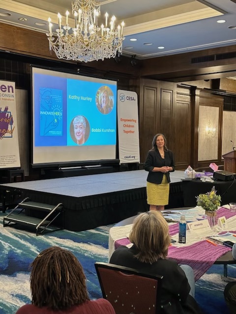 <a href="/jlferrari128/">Jennifer Ferrari</a>, CEO/President <a href="/erdius1985/">Education Research & Development Institute</a>, shares the importance of leveraging your personal entrepreneurial traits and skills to accelerate your purpose-driven professional journey at <a href="/CESA6/">CESA 6</a> Women Leading Wisconsin conference. #InnovateHERs <a href="/bkurshan/">Bobbi Kurshan</a> <a href="/HurlsPearls/">Kathy Hurley</a>