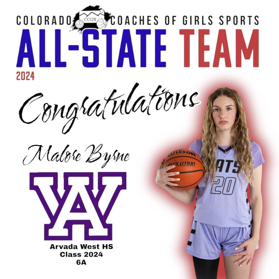 Arvada West HS Girls Basketball (@awgbcats) on Twitter photo Super proud to announce that <a href="/maloriebyrne_/">Malorie Byrne</a> was selected to compete in the 2024 <a href="/colocgs/">Colorado Coaches of Girls Sports #CCGS</a> All-State Games! Way to go Mal...last game as a CAT and then onto being an Eagle for @ChadronStateWBB !!!! #wildcatforlife #TrustTheProcess Super proud to announce that <a href="/maloriebyrne_/">Malorie Byrne</a> was selected to compete in the 2024 <a href="/colocgs/">Colorado Coaches of Girls Sports #CCGS</a> All-State Games! Way to go Mal...last game as a CAT and then onto being an Eagle for @ChadronStateWBB !!!! #wildcatforlife #TrustTheProcess