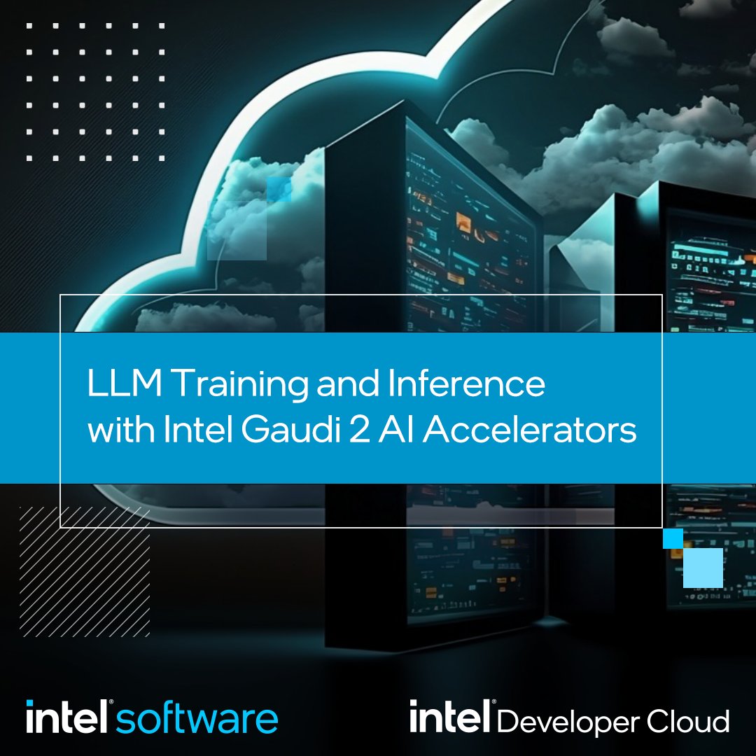 IntelSoftware's tweet image. In this blog, see how developers at @databricks used the Intel Gaudi 2 AI accelerators via the #IntelDeveloperCloud to increase performance in LLM training and inferencing. intel.ly/3TsgcMD

#IntelSaaS @HabanaLabs