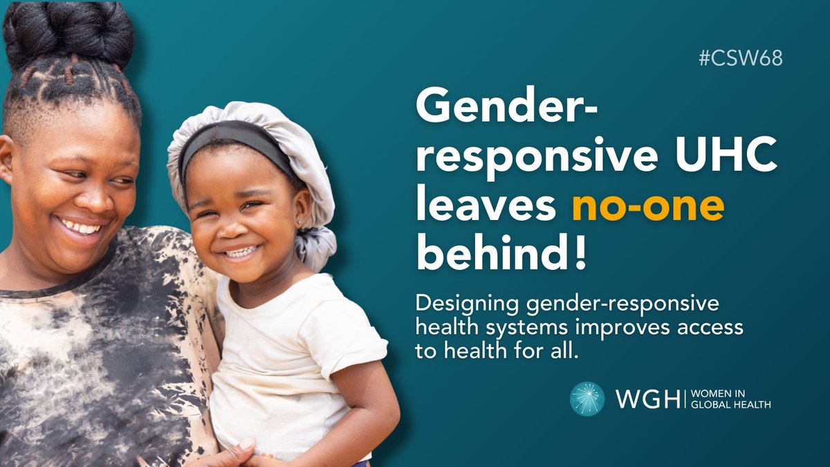 #GenderUHC is a global commitment! ☂️

Member states committed to building gender-responsive health systems in a number of agreements, including #UHC Political Declaration from #UNGA78. Let's turn words into action to advance #HealthForAll! #CSW68 @un @UN_Women  @WHO