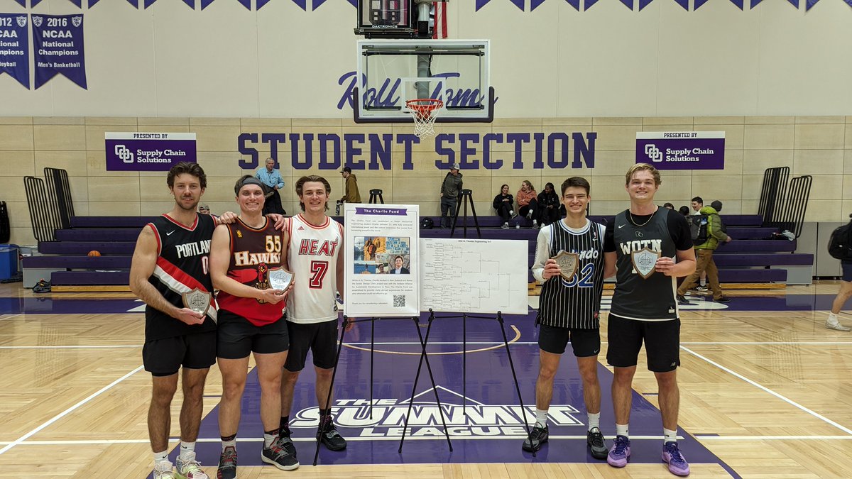 The @UofStThomasMN @UST_Engineering 1st Annual 3-v-3 Basketball Tournament to benefit The Charlie Fund was a hit! Student team 'Bishop Sycamore' placed #1. Thanks to everyone who participated! give.stthomas.edu/give/memorials… #engineering #athletics #TheCharlieFund #scholarship #giving