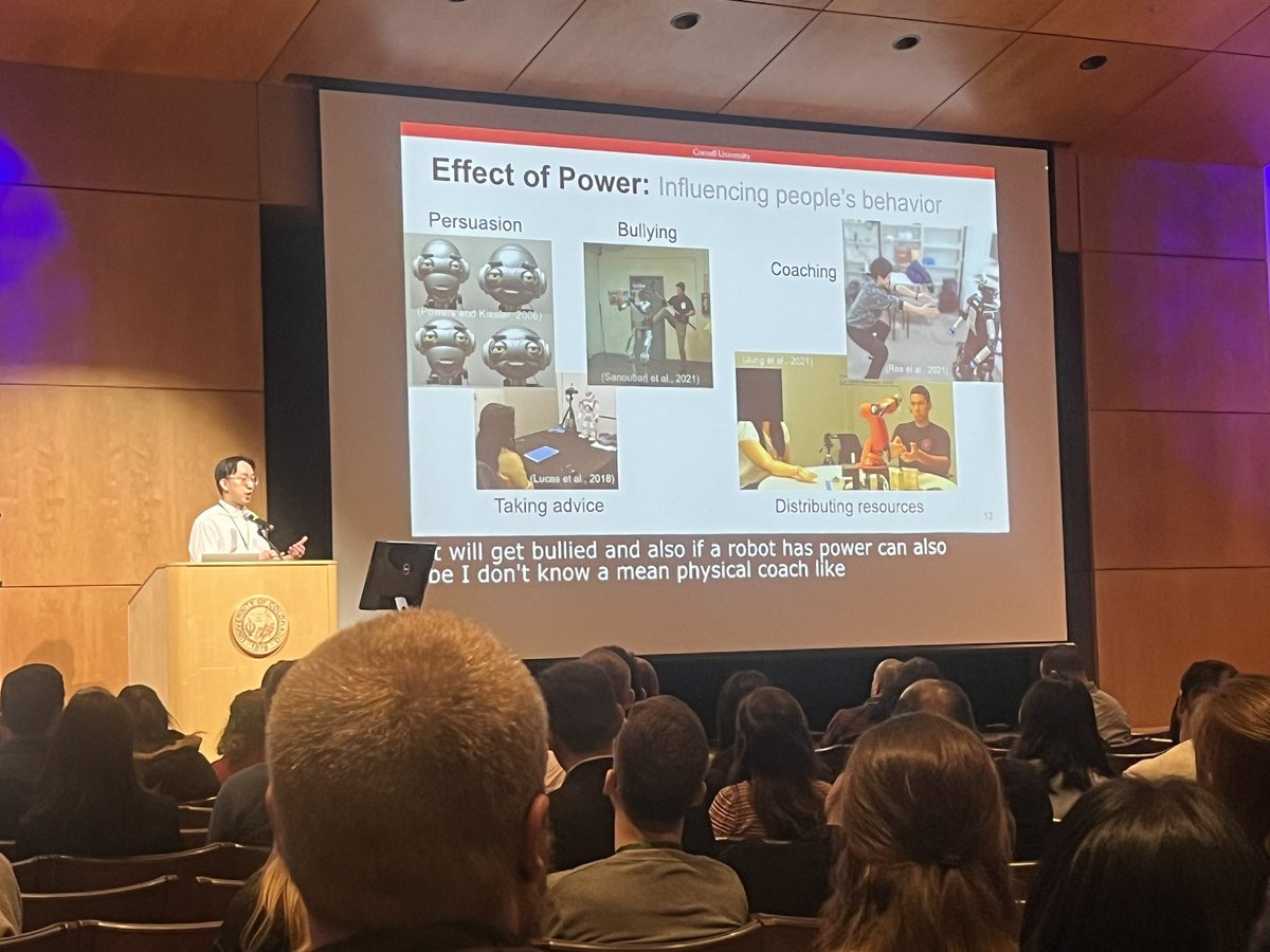 A POWERful talk from Yoyo happening as the penultimate paper in the current session. #HRI2024