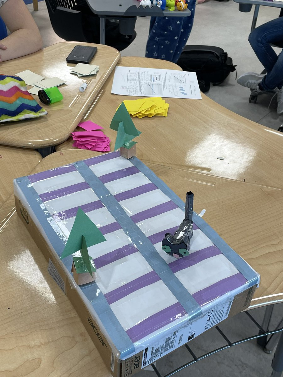 Our 7-9 students are preparing math games based on their grade outcomes to entertain of K-6 student on March 14(3.14) <a href="/rvsed/">Rocky View Schools</a> #IndusRVS