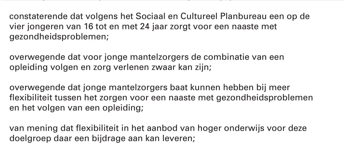 StagesinZuid's tweet photo. @HarmenKrul @cdavandaag @SPnl @NwSocContract @christenunie @groenlinks @PvdA @SGPnieuws @BoerBurgerB Ik zie dat deze motie alleen voor hoger onderwijs geldt, dus helaas niet voor mantelzorgende #mbo’ers. Herkansing in april? #mbodebat. https://t.co/nOXJGRpCcD