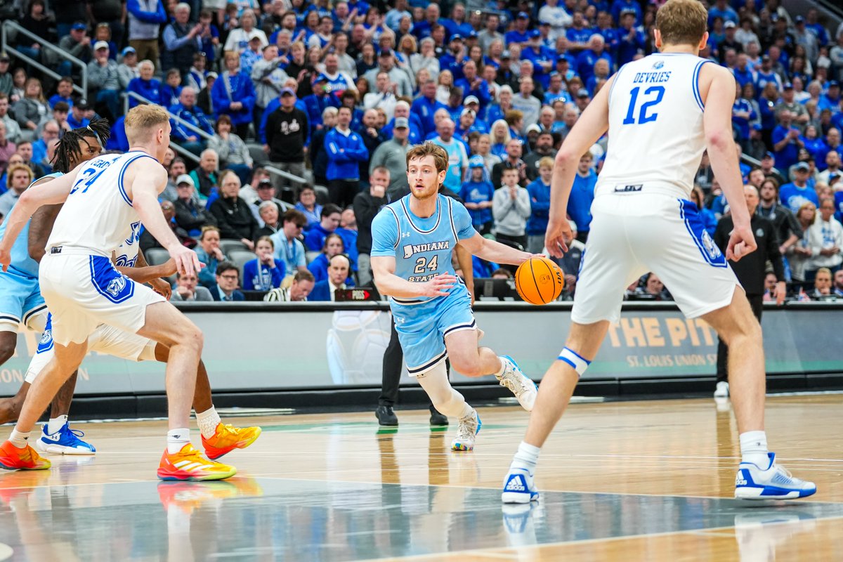 IndStBasketball's tweet photo. Sunday's game versus Drake marked career game No. 168 for @jakewolfe24.

Wolfe is the leader among all active men's college basketball players in all NCAA divisions in career games played. The senior suited up in 30 games this season for the Sycamores.

#MarchOn | #Kaizen https://t.co/6lTGewiwLS