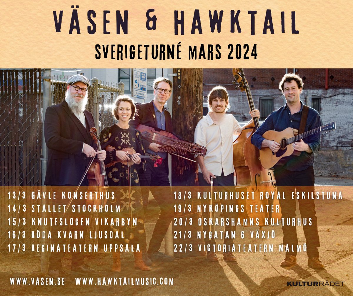 Sweden tour wirh Väsen starts tomorrow!