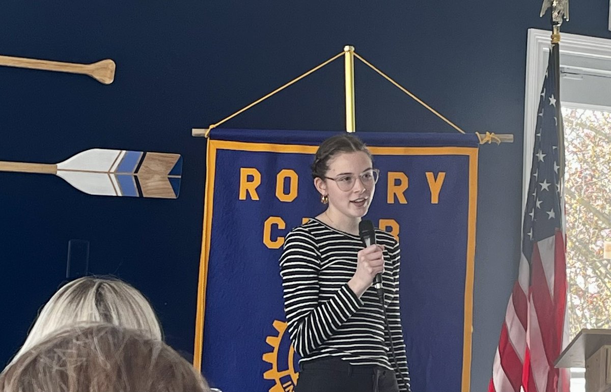 Huron_Supt's tweet photo. Tuesday means Huron Rotary day! Today’s program included 3 Huron students delivering their Rotary 4 Way Speech. Truth. Fair. Goodwill. Beneficial. #OneHuron https://t.co/tV41fVSgKJ