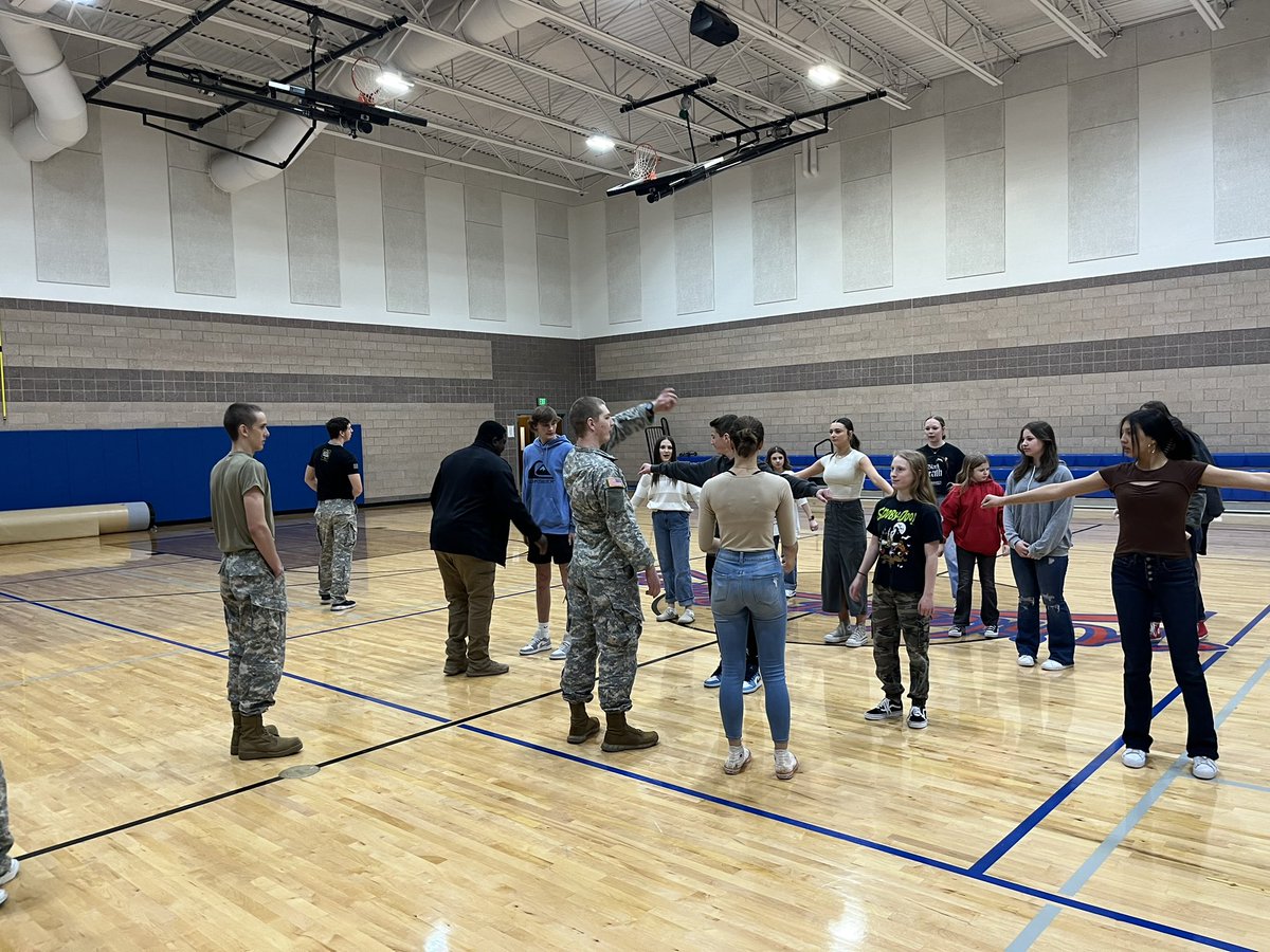 8th grade Sevier CTE Center tour. South Sevier students learning about JLTC from Sergeant George #seviersdstrong