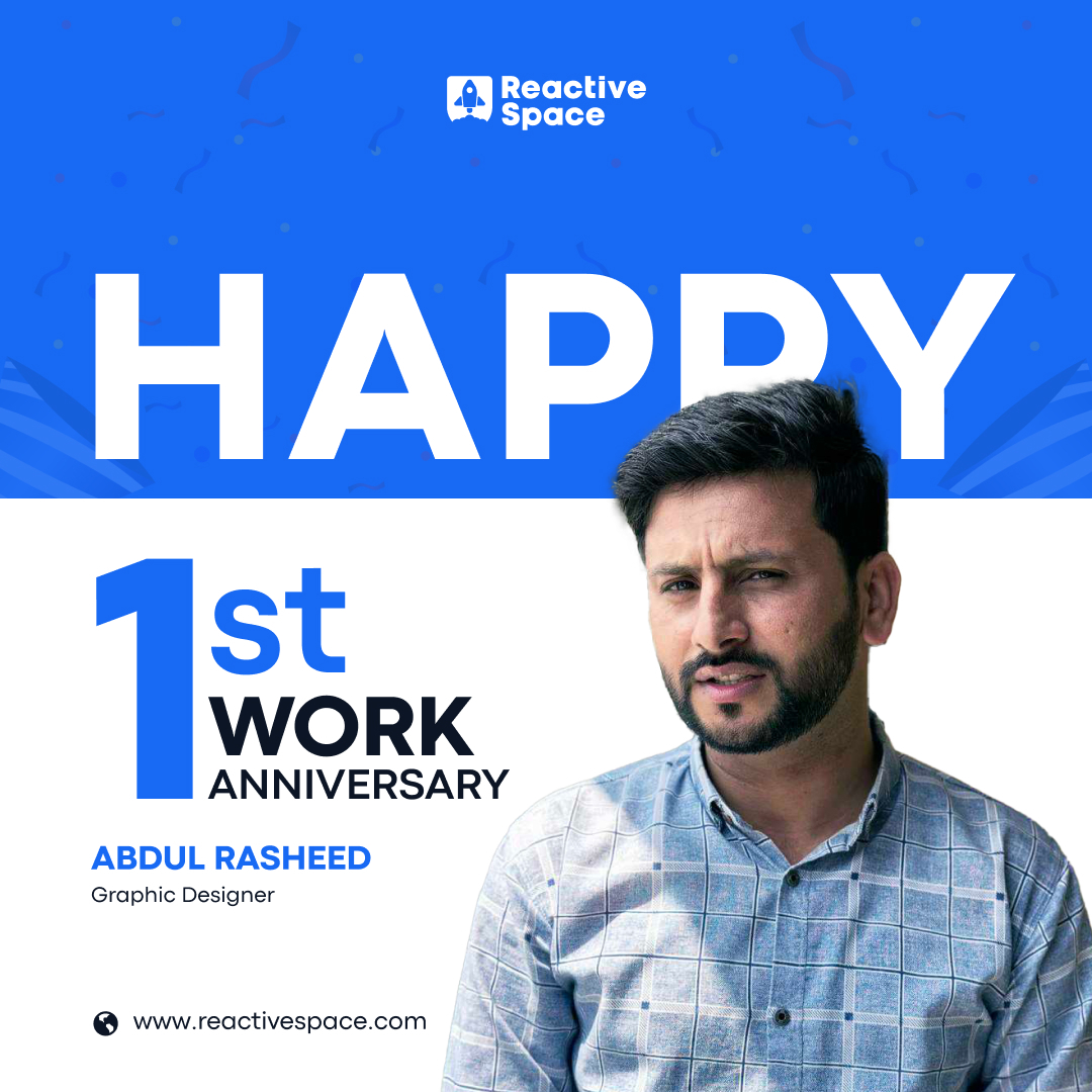 ReactiveSpaceIT's tweet image. Happy 1st Work Anniversary, Abdul Rasheed! A year of exceptional design skills and creativity. We&apos;re thrilled to have you on the Reactive Space team! 

Visit us at reactivespace.com to find out!

#WorkAnniversary #teamwork #teambuilding #milestone #milestoneachieved