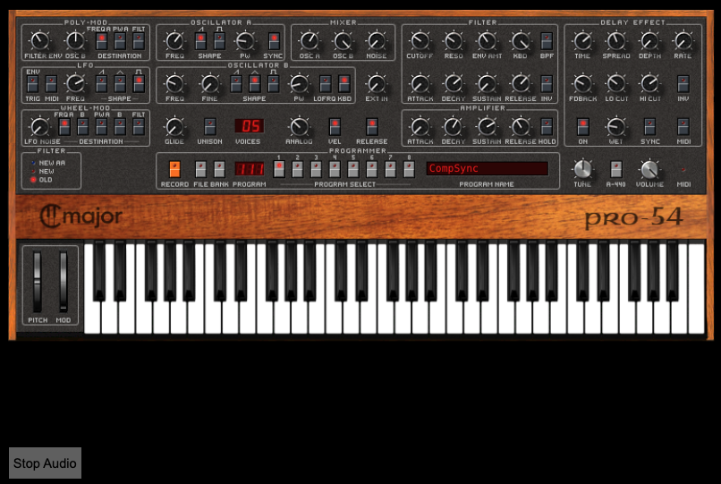 Wow, the CMajor team have just published an open source port of the Native Instruments Pro-53.  This is an iconic software synth that was prominent in the early 2000s!

You can play the synth directly in the browser, or download the code and run it as a plug-in!

Check it out