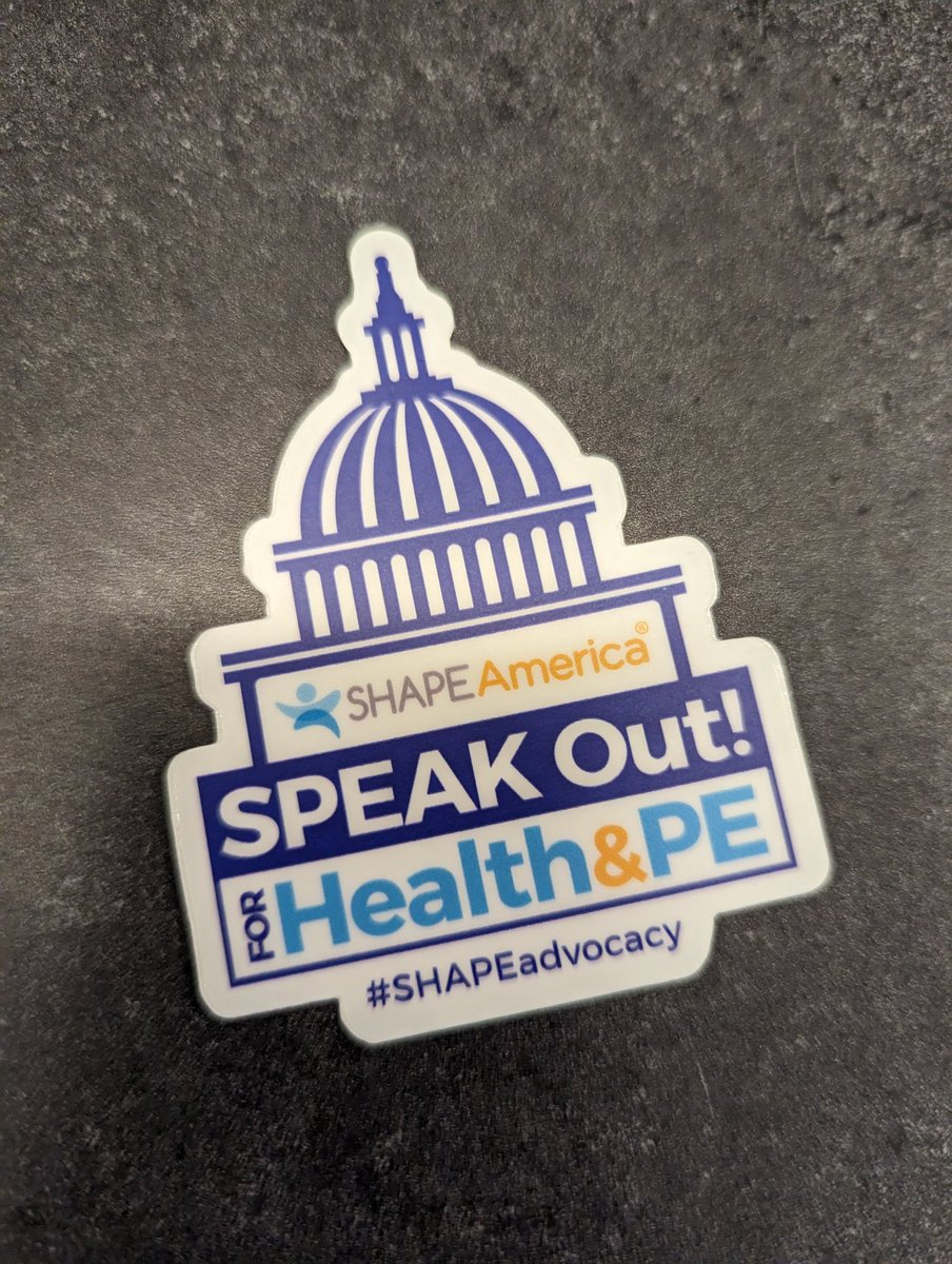 Here for #SHAPECleveland? Find me this week and share how you're going to advocate for #HPE when you go home and I'll give you one of these nifty #SPEAKOutDay stickers!