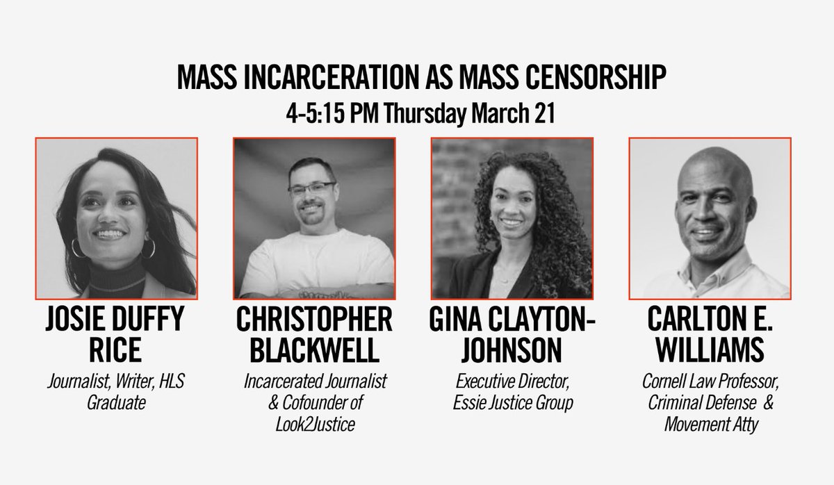 Not to miss: @ChrisWBlackwell will speak at the Censorship and Consciousness spring conference hosted by the Bell Collective of @Harvard_Law. Conference is happening in-person and by zoom. More details and registration here: docs.google.com/forms/d/e/1FAI…