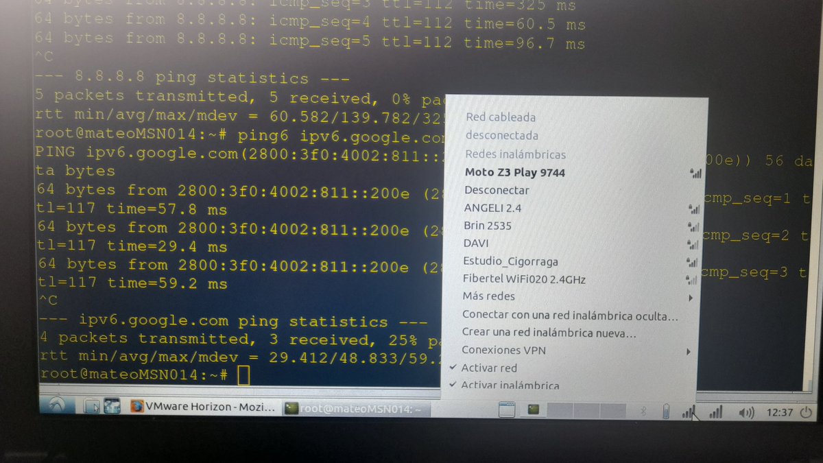 asampau's tweet photo. Hoy se corto la luz en Lanus. Conecte la netbook a baterias y utilice la conexión 4g del celular y me encontre con una grata sorpresa. #ping #networking #ipv6 #4g #personal4g #gsm #gprs #domotica #internet4g https://t.co/0sJlUJahDq