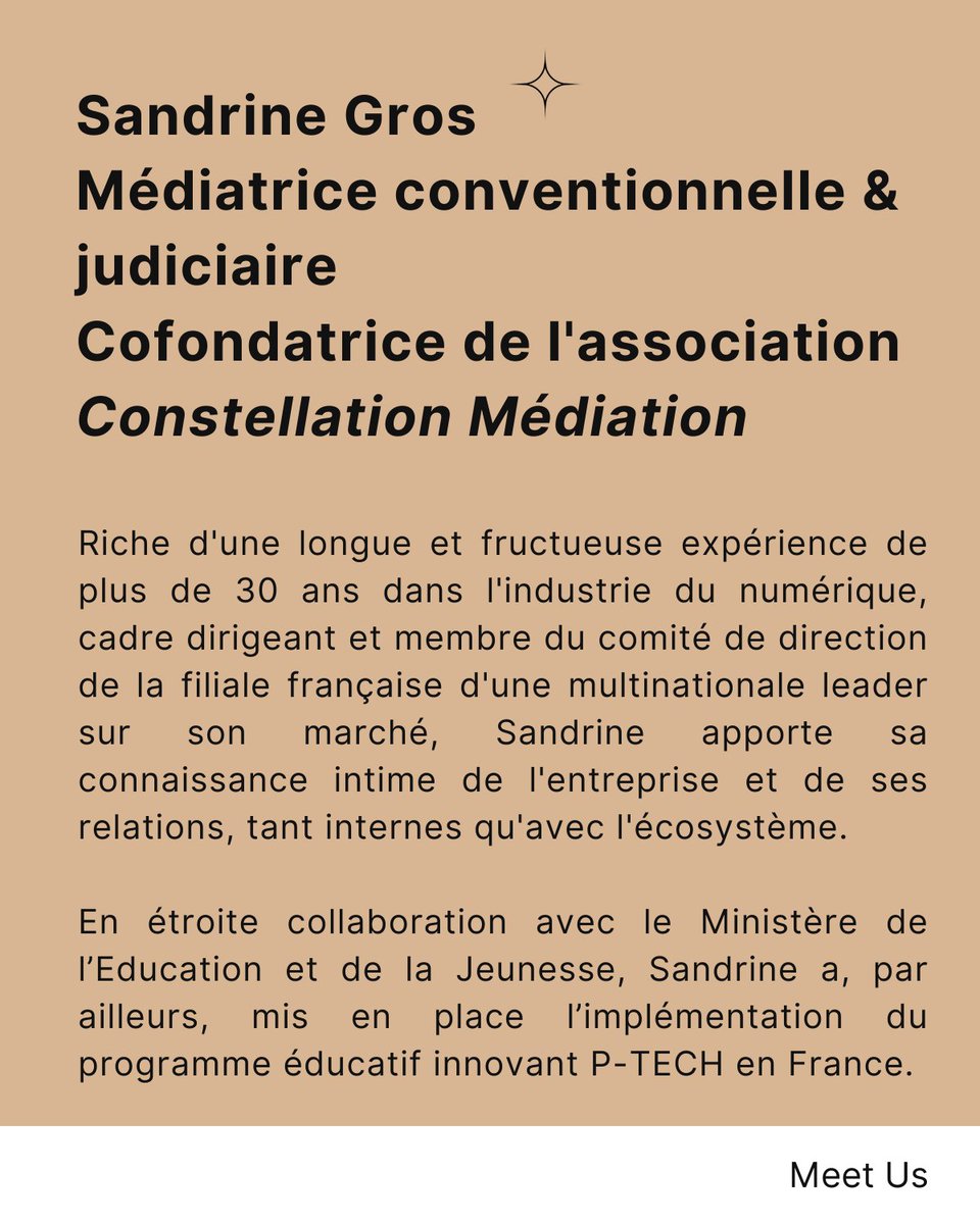 ConstellationL0's tweet photo. [MEET US] 📣 Aujourd'hui c'est avec Sandrine Gros, cofondatrice de notre association constellation médiation que nous vous proposons de faire connaissance ! #mediation #judiciaire #conventionnelle #amiable #CourdAppel https://t.co/NOxpamq9bU
