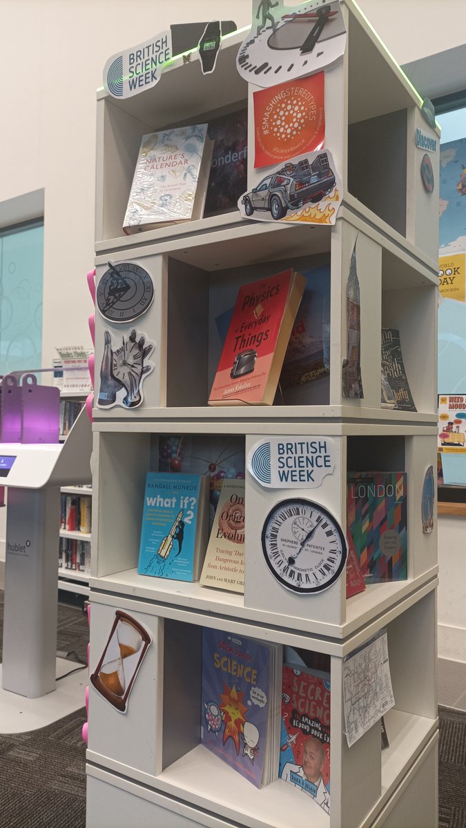 It's #BritishScienceWeek and we have prepared a display with a selection of engaging books about science for all levels and ages. @GreenwichLibs @Royal_Greenwich @Better_UK @ScienceWeekUK @BritSciAssoc #SmashingStereotypes #LoveLibraries