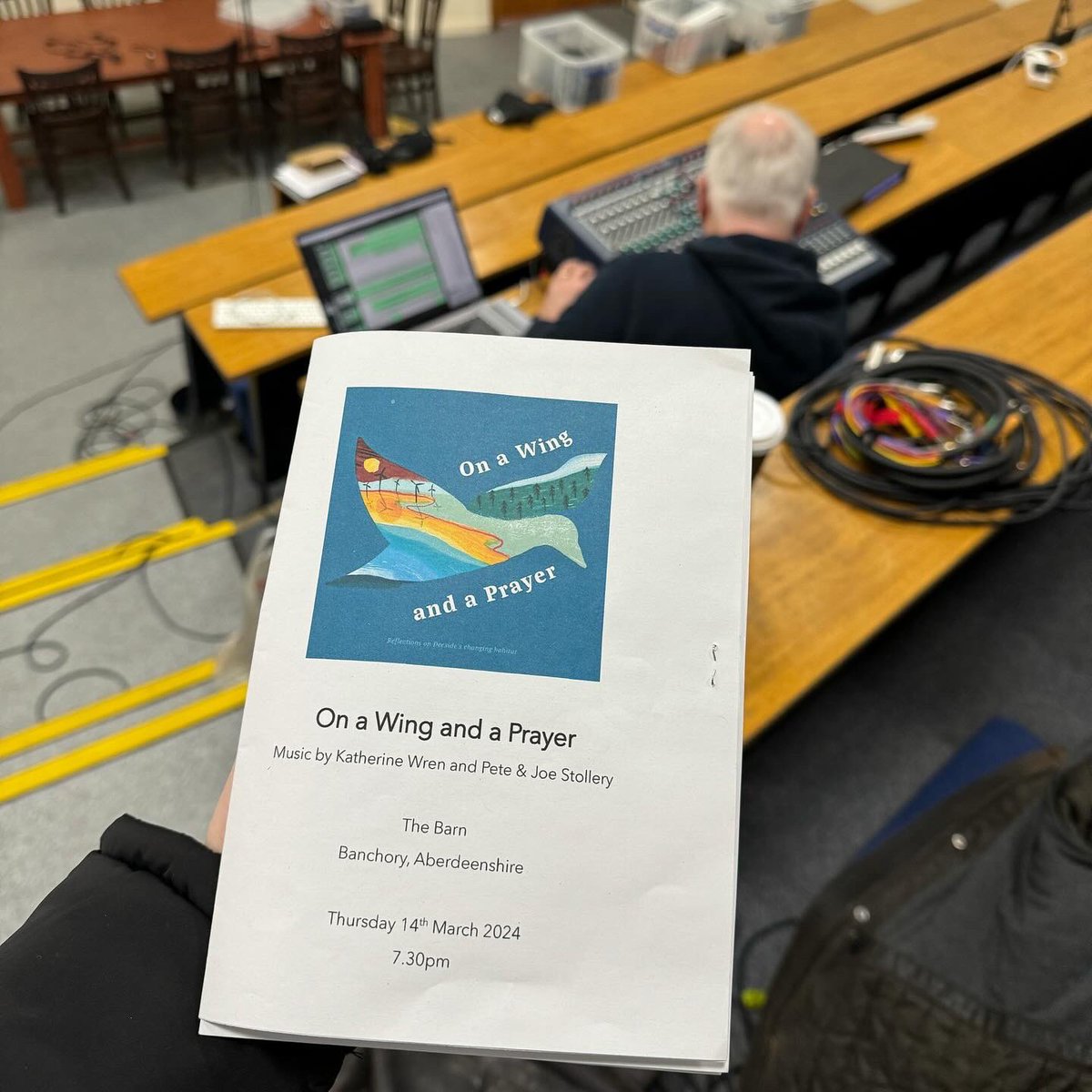 Today we got a sneak peak at the rehearsal of 'On a Wing and a Prayer' with Katherine Wren, Joe, and Pete Stollery. Where music and sound intertwines with nature and history!🎶 📍The Barn, Banchory. ⏰ Thursday March 14th at 7.30pm. Tickets: thebarnarts.ticketsolve.com/ticketbooth/sh…