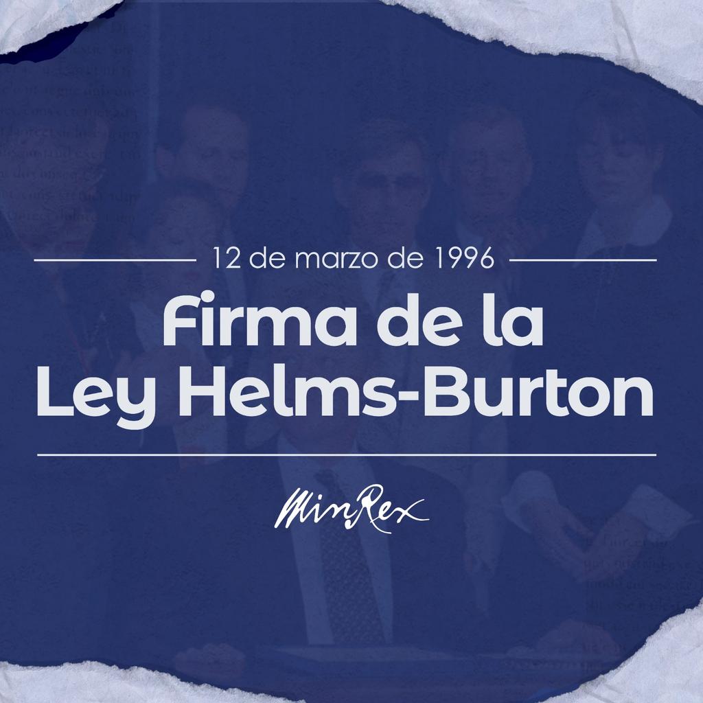 Helms-Burton Act  codifies the #GenocidalBlockade, and is an economic aggression by the U.S. government against Cuba, on an international scale.

His criminal punishment of Cuban families violates Human Rights and International Law.
#LiveBetter #EndTheEmbargo