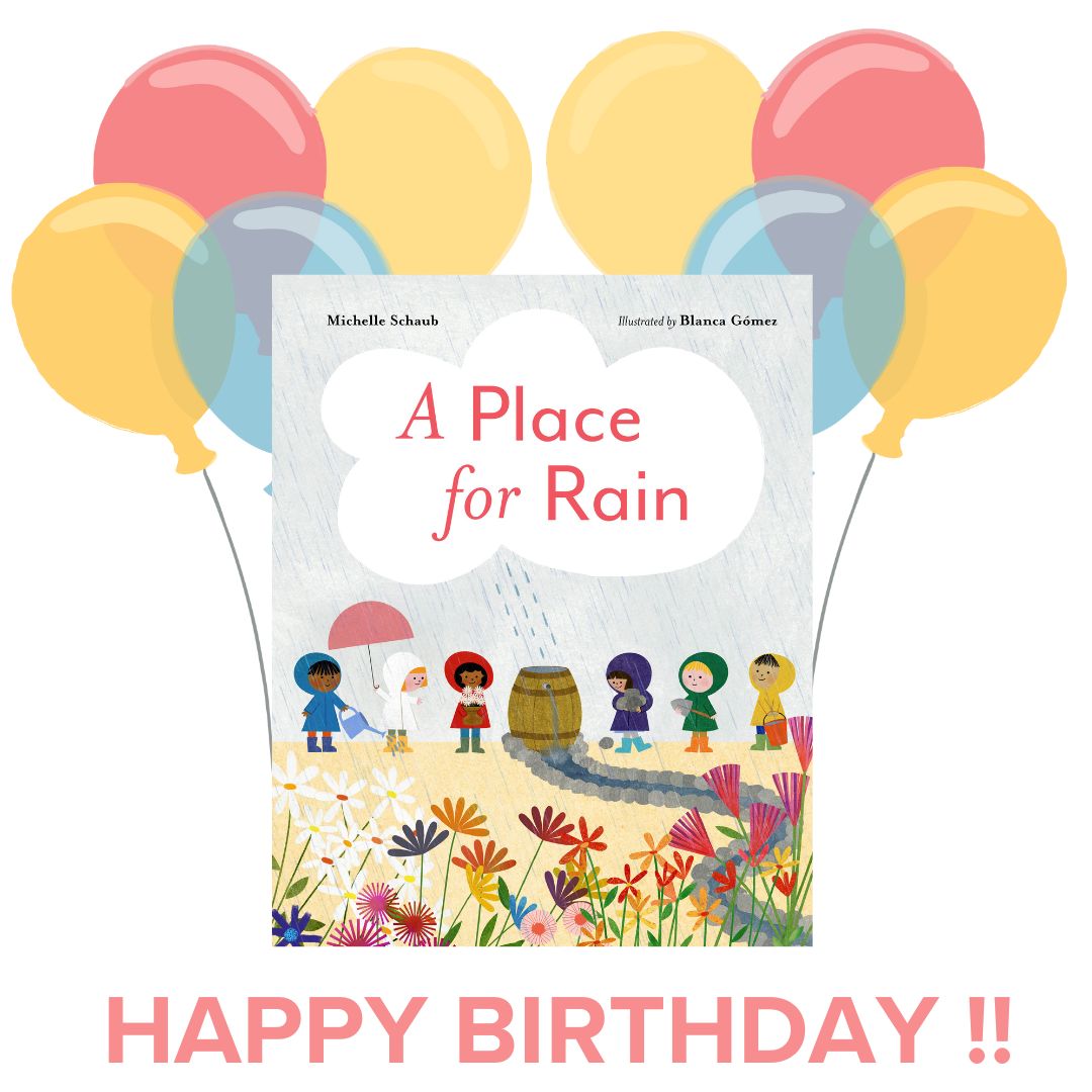 Hip, hip, hooray! It's my book birthday! A PLACE FOR RAIN is out today! michelleschaub.com/rain @NYRBooks @SteamTeamBooks #raingardens @StormLiterary