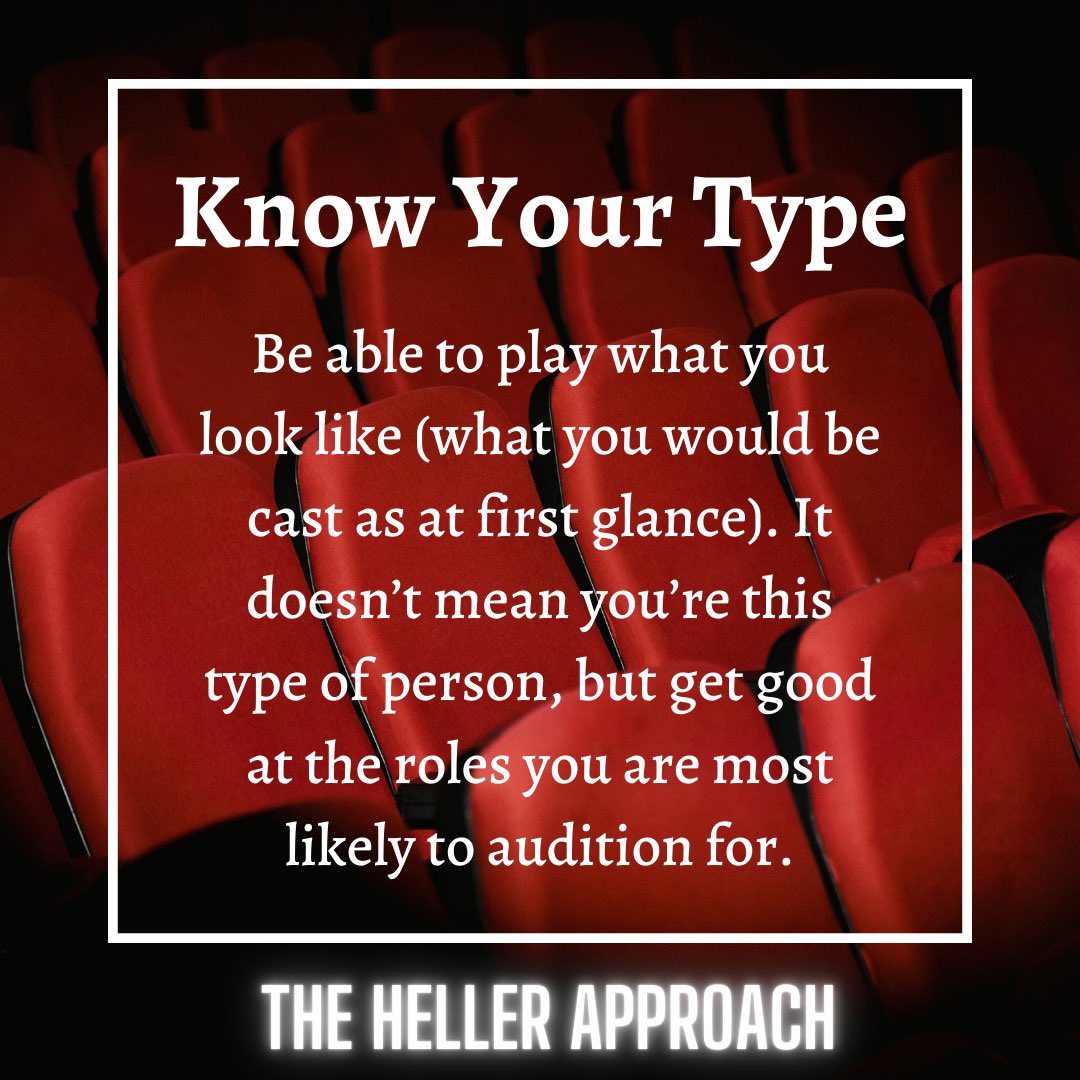 HellerApproach's tweet photo. Tuesday Tip: Know Your Type 

#thehellerapproach #bradheller #acting #actingclass #scenestudy #actingtips #tuesdaytip #casting #audition #booked https://t.co/WRWXhT7Zwq