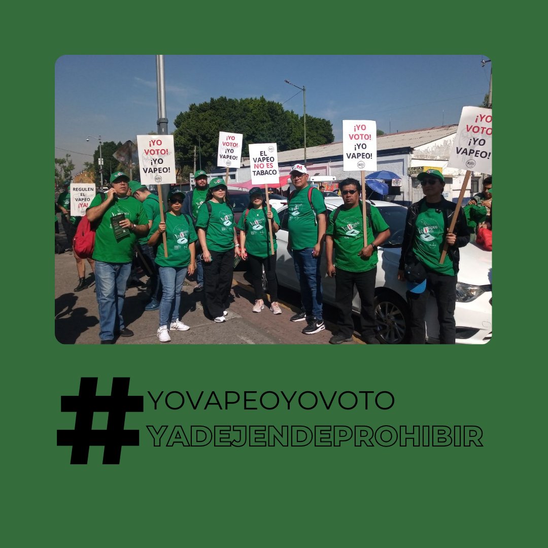 ProProhibir's tweet photo. 📢 Hoy 12 de marzo nos movilizamos en contra de la prohibición al vapeo en México.
Exigimos que el gobierno federal abandone políticas basadas en la desinformación y abrá espacio para debates democráticos y participativos respaldados por evidencia científica #YoVapeoYoVoto https://t.co/MMmOypTijL