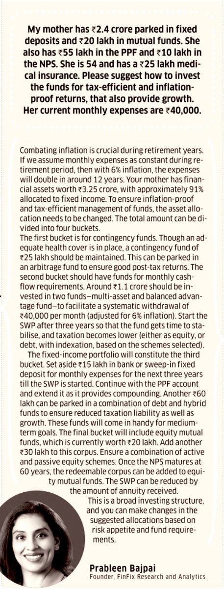 PrableenBajpai's tweet photo. How to make #investments tax efficient and #inflation proof while ensuring growth! 

My reply to the ‘Question of the Week’ in yesterday’s ET Wealth edition. 

#financialplanning #mutualfunds https://t.co/WWeEKDY0Y9