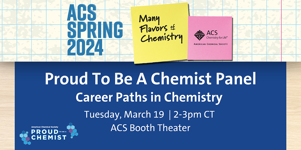 cenmag's tweet photo. Are you a recent graduate starting your career journey in the industry? Attend the Proud To Be A Chemist Career Panel! Learn more here: https://t.co/lfsKAhgiDw
#ACSSpring2024 #PTBAC https://t.co/EIzbUVcEwa