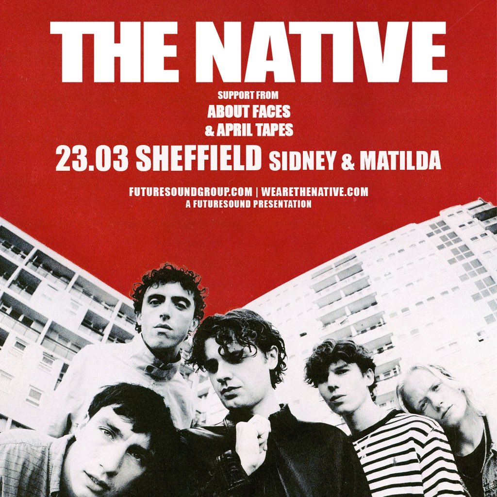 about-faces-support-the-native 

me and joe watched @wearethenative_ at @boardmasters a few years back so it’s a real honour that our worlds will collide fully again in the north of england at @sidneymatilda 

a real pleasure to be on this bill. 

tickets available 

a-f