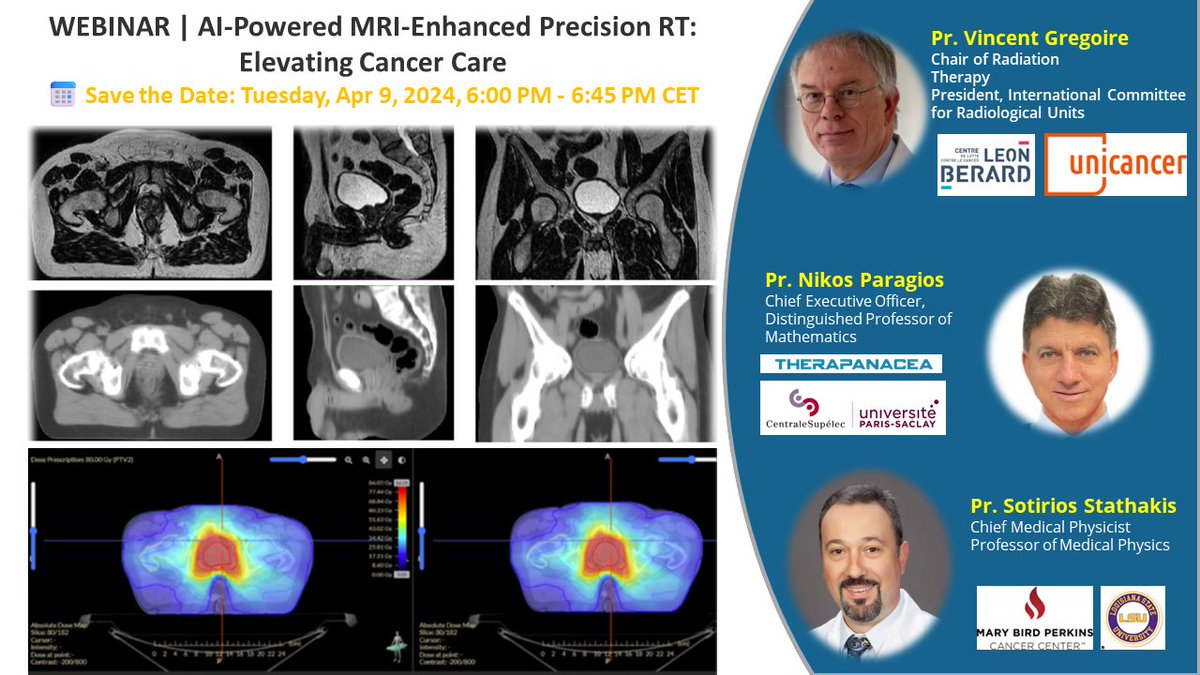 🚀Join us for a webinar on the benefits of integration of Magnetic Resonance Imaging (MRI) in Radiation Therapy workflow! 

📅 Save the Date: Tuesday, Apr 9, 2024, 6:00 PM - 6:45 PM CET

📍 Virtual - Registration: lnkd.in/eJNuJsn4