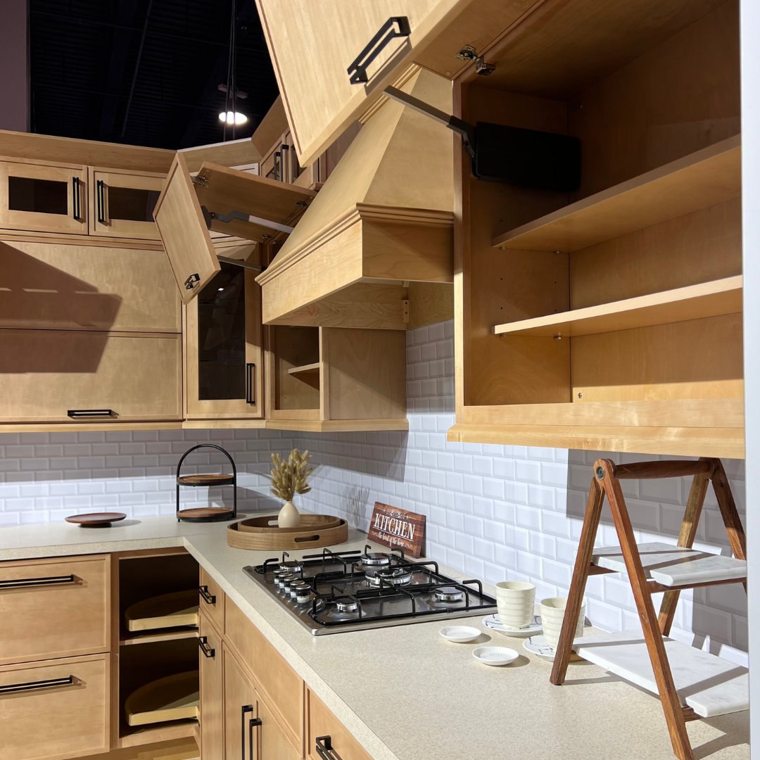 Embrace the richness of Canadian forests with our newest Profile Maple cabinets - where craftsmanship meets the natural beauty of real maple wood. 🪵#WoodConcept #ProfileMaple #KitchenCabinets