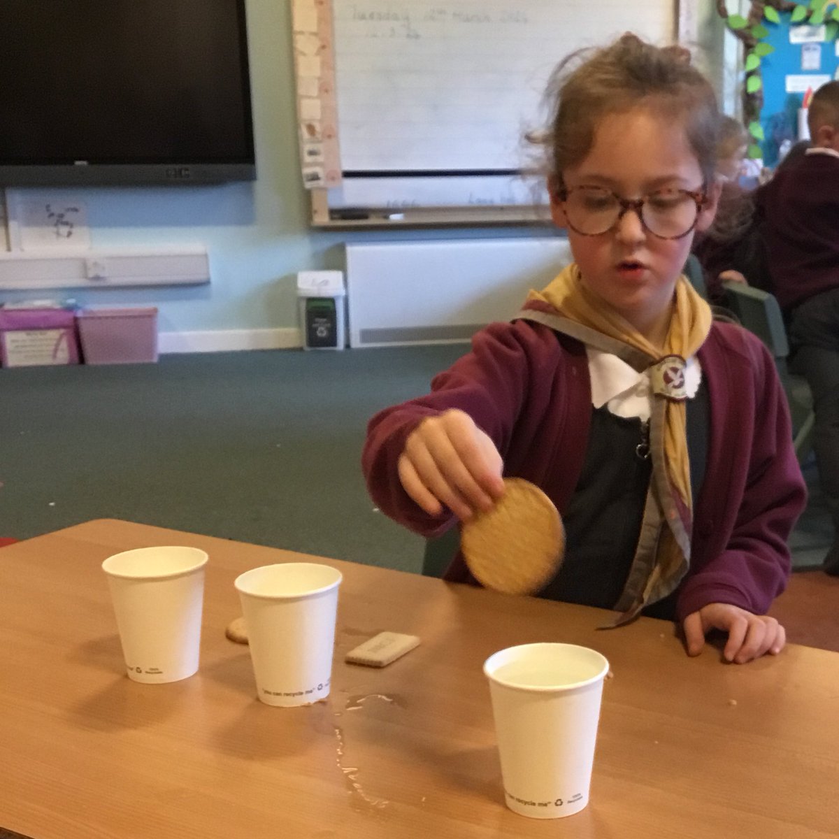 RimroseHope's tweet photo. 1/2J investigated the best biscuit for dunking today. We counted each dunk before the biscuit broke and recorded our results. Our winner was... Rich Tea! @ScienceWeekUK #ScienceAtRimrose https://t.co/tEKNJovGqv