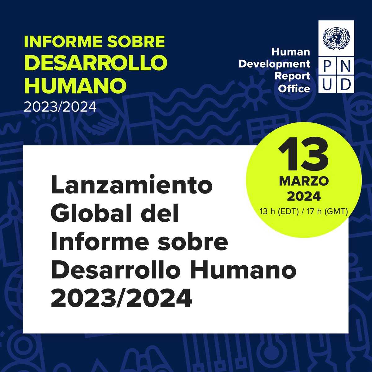 En lugar de aprovechar nuestras conexiones, fallamos en actuar ante los desafíos  compartidos - Nos enfrentamos a «un bloqueo mundial»

Lanzamiento del Informe sobre Desarrollo Humano 2023-2024

📆Participa 1⃣3⃣/0⃣3⃣/2⃣4⃣ bit.ly/430hJfK

#IDH2024 #DesarrolloHumano