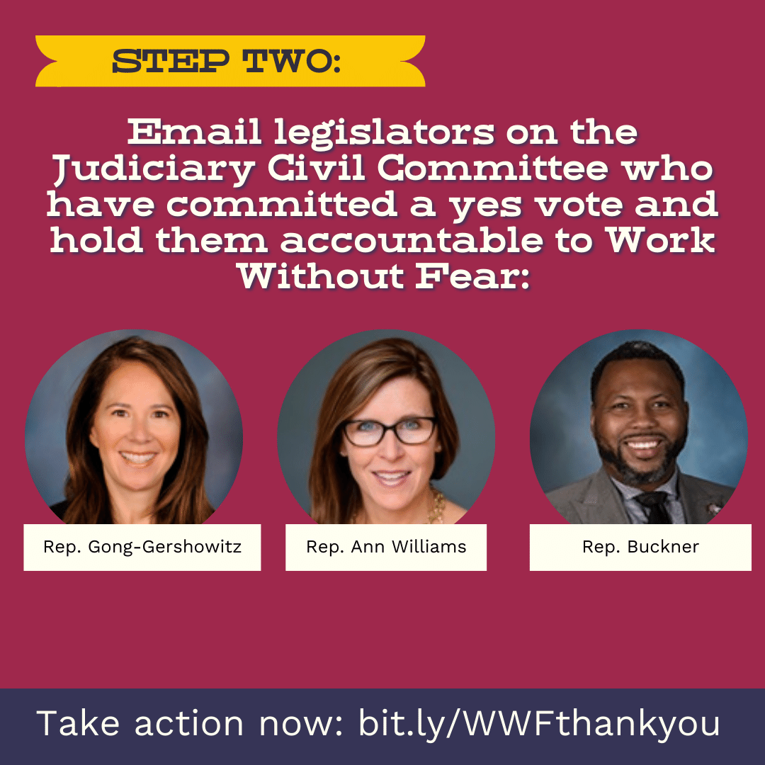 🚨URGENT ACTION REQUEST🚨 The Work Without Fear Act is about to face its first votes in committee. We need your help urging House Judiciary Civil Members to VOTE YES on this critical bill👇👇👇 #WorkWithoutFear

Step one: bit.ly/WWFsupport
Step two: bit.ly/WWFthankyou
