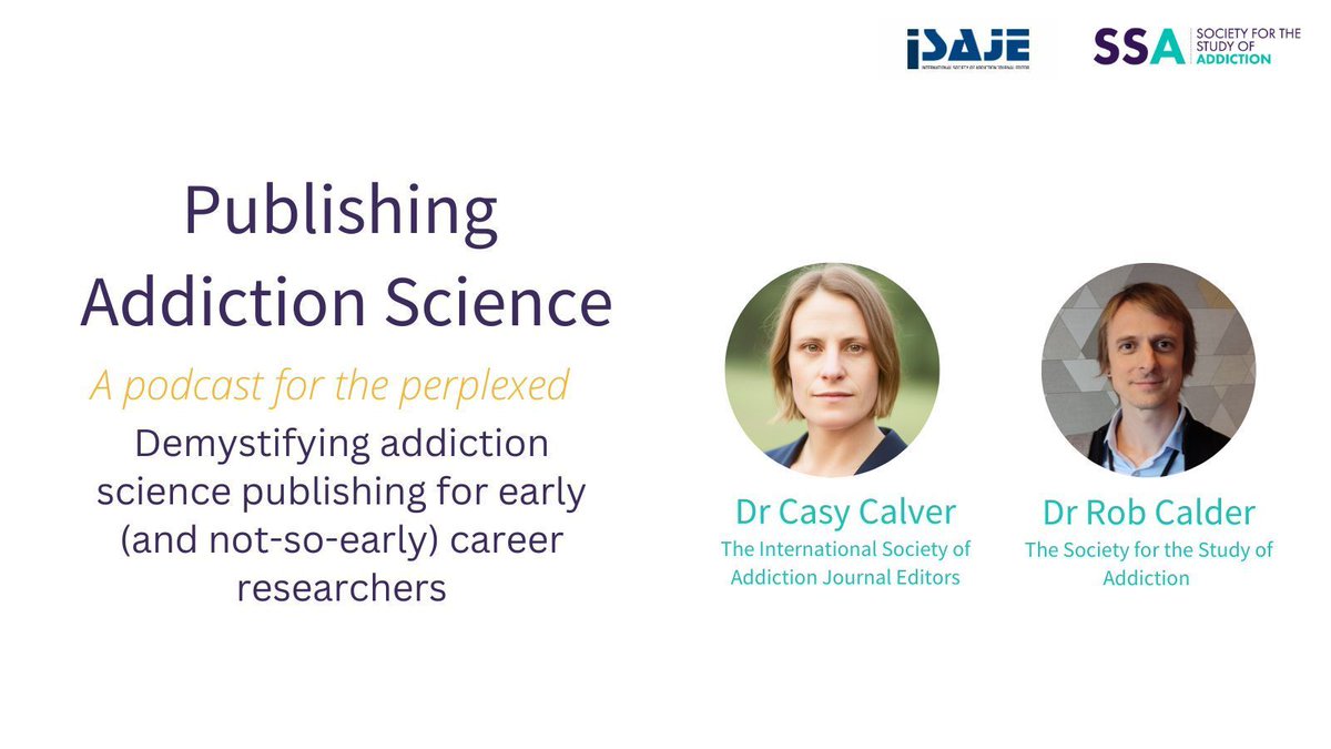 💡 Perplexed about the #ImpactFactor? Questions about #OpenAccess? Keen to avoid common submission errors? ➡️We cover these topics and more on our new Publishing #Addiction Science podcast series with @CasyCalver and @robcalder3. Listen here: buff.ly/3VdSQLW