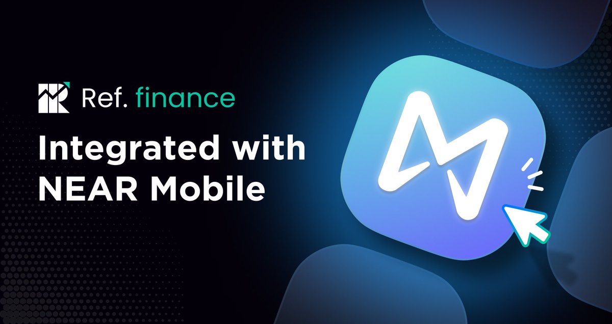 📣 Finally! The long-awaited moment has arrived. 🔥 We are ecstatic to announce that @finance_ref 👀 #NEAR @NEARProtocol 🥇TOP1 #DEX is now supporting wallet connectivity with 📲 nearmobile.app 🔄 Swap 📈 Futures 💦 Liquidity Pools 🌱 Farms 🐸 Meme Season 🚀…