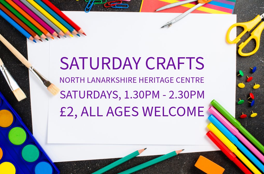 NL_Heritage's tweet photo. This week's Saturday Crafts session at North Lanarkshire Heritage Centre is 'Victorian Silhouette'.
Saturday 16 March, 1.30pm - 2.30pm
Crafts cost Β£2. All ages are welcome.
For more information, please call 01698 274 590.
#SaturdayCrafts #NorthLanarkshireHeritageCentre https://t.co/yfeUEQ9U6r