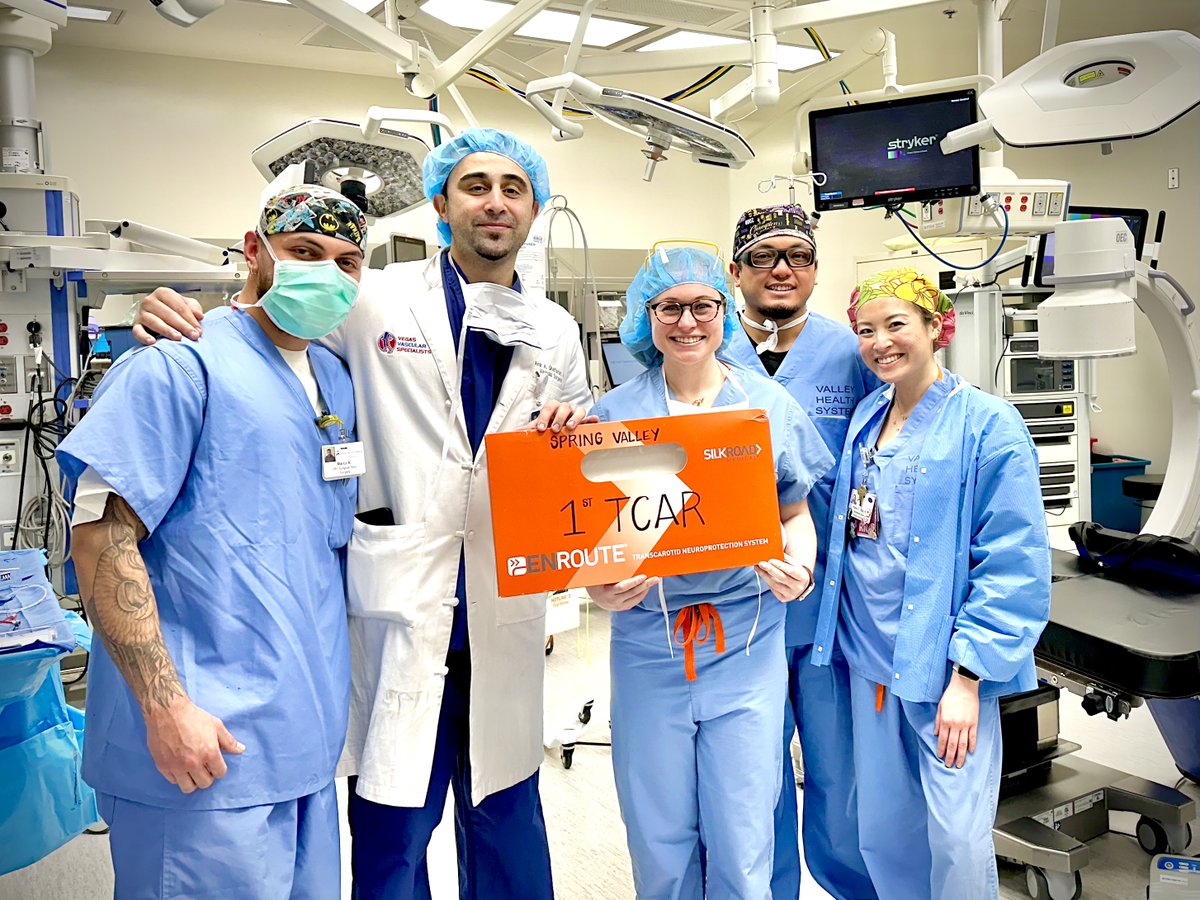Silk Road Medical (@silkroadmed) on Twitter photo Happy 1st #TCARMilestone to Dr. Amir Ghaffarian <a href="/amirgh26/">Amir Ghaffarian, MD</a> from Vegas Vascular Specialists <a href="/VegasVascular/">Vegas Vascular Specialists</a> and the OR team at Spring Valley Hospital in Las Vegas, NV. Welcome to #TCARNation! Happy 1st #TCARMilestone to Dr. Amir Ghaffarian <a href="/amirgh26/">Amir Ghaffarian, MD</a> from Vegas Vascular Specialists <a href="/VegasVascular/">Vegas Vascular Specialists</a> and the OR team at Spring Valley Hospital in Las Vegas, NV. Welcome to #TCARNation!